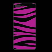Coque  Iphone 8 Plus PREMIUM zèbre rose & noir