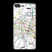 Coque  Iphone 8 Plus PREMIUM Plan de métro de Paris