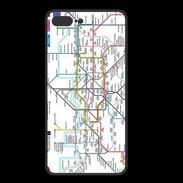 Coque  Iphone 8 Plus PREMIUM Plan de métro de Londres