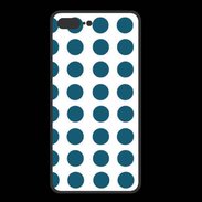 Coque  Iphone 8 Plus PREMIUM pois bleu foncé