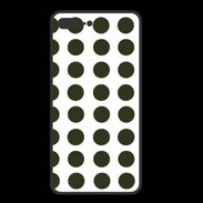 Coque  Iphone 8 Plus PREMIUM pois vert foncé