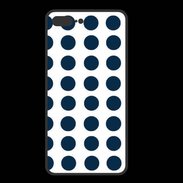 Coque  Iphone 8 Plus PREMIUM pois bleu marine