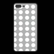 Coque  Iphone 8 Plus PREMIUM pois gris & blanc