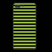 Coque  Iphone 8 Plus PREMIUM rayures noires et vertes