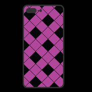 Coque  Iphone 8 Plus PREMIUM losange noir & rose