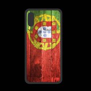 Coque  Iphone XS PREMIUM Drapeau Portugal imitation bois