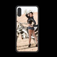 Coque  Iphone XS PREMIUM Moto cross sexy 