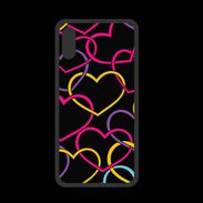 Coque  Iphone XS PREMIUM Amour de cœur coloré