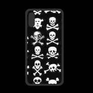 Coque  Iphone XS PREMIUM Crâne en folie sur fond noir