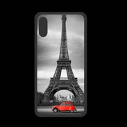 Coque  Iphone XS PREMIUM Vintage Tour Eiffel et 2 cv