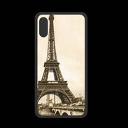 Coque  Iphone XS PREMIUM Tour Eiffel Vintage en noir et blanc