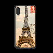 Coque  Iphone XS PREMIUM Vintage Tour Eiffel carte postale