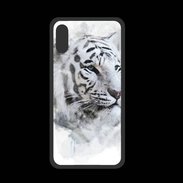Coque  Iphone XS PREMIUM Tigre blanc 100