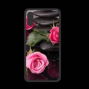 Coque  Iphone XS PREMIUM Rose et Galet Zen