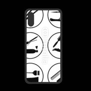 Coque  Iphone XS PREMIUM Icônes coiffeur