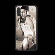 Coque  Iphone XS PREMIUM Femme avec fond avion
