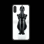 Coque  Iphone XS PREMIUM Femme nue body painting noir et blanc 2