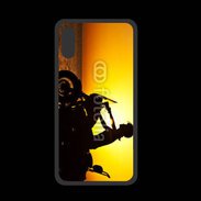 Coque  Iphone XS PREMIUM Femme biker au couché de soleil