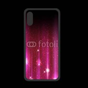 Coque  Iphone XS PREMIUM Rideau rose à strass