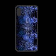 Coque  Iphone XS PREMIUM Feu d'artifice bleu