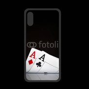Coque  Iphone XS PREMIUM Paire d'As au poker 85