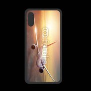 Coque  Iphone XS PREMIUM Avion de ligne au coucher de soleil