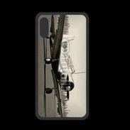 Coque  Iphone XS PREMIUM Avion T6 noir et blanc