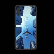 Coque  Iphone XS PREMIUM Avion de ligne au dessus des immeubles