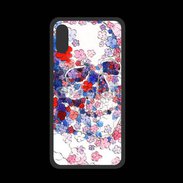 Coque  Iphone XS PREMIUM Skull en fleurs