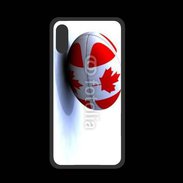 Coque  Iphone XS PREMIUM Ballon de rugby Canada