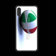 Coque  Iphone XS PREMIUM Ballon de rugby Italie