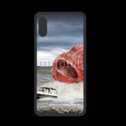 Coque  Iphone XS PREMIUM Enorme poisson chassant bateau de pêcheurs