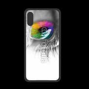 Coque  Iphone XS PREMIUM Oeil Multicouleurs 75