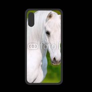 Coque  Iphone XS PREMIUM Portrait cheval blanc 10