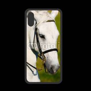 Coque  Iphone XS PREMIUM Portrait cheval blanc 25
