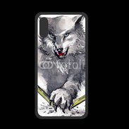 Coque  Iphone XS PREMIUM Loup en dessin 100