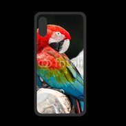 Coque  Iphone XS PREMIUM Macaw bleu et rouge 75
