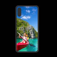 Coque  Iphone XS PREMIUM Kayak dans un lagon