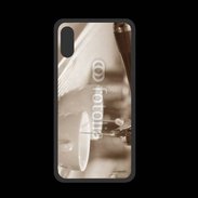 Coque  Iphone XS PREMIUM Expresso noir et blanc