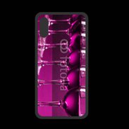 Coque  Iphone XS PREMIUM Verre de vin sur fond rose