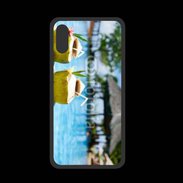 Coque  Iphone XS PREMIUM Pina colada au bord de la piscine