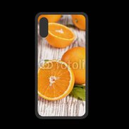 Coque  Iphone XS PREMIUM Belles oranges sur fond en bois
