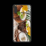 Coque  Iphone XS PREMIUM Pinacolada dans une noix de coco