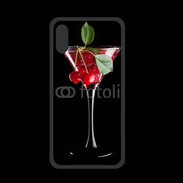 Coque  Iphone XS PREMIUM Cocktail Martini cerise