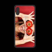 Coque  Iphone XS PREMIUM Femme tomate humour