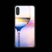 Coque  Iphone XS PREMIUM Vin blanc vue mer