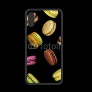 Coque  Iphone XS PREMIUM Macarons sur fond noir