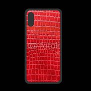 Coque  Iphone XS PREMIUM Effet crocodile rouge