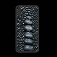 Coque  Iphone XS PREMIUM Effet crocodile noir