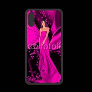 Coque  Iphone XS PREMIUM Mode robe longue fushia